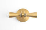 Cargar imagen en el visor de la Galería, Pyralis Cone Art Deco Wall Light - Multi-Directional Sconce for Vanity or Wall
