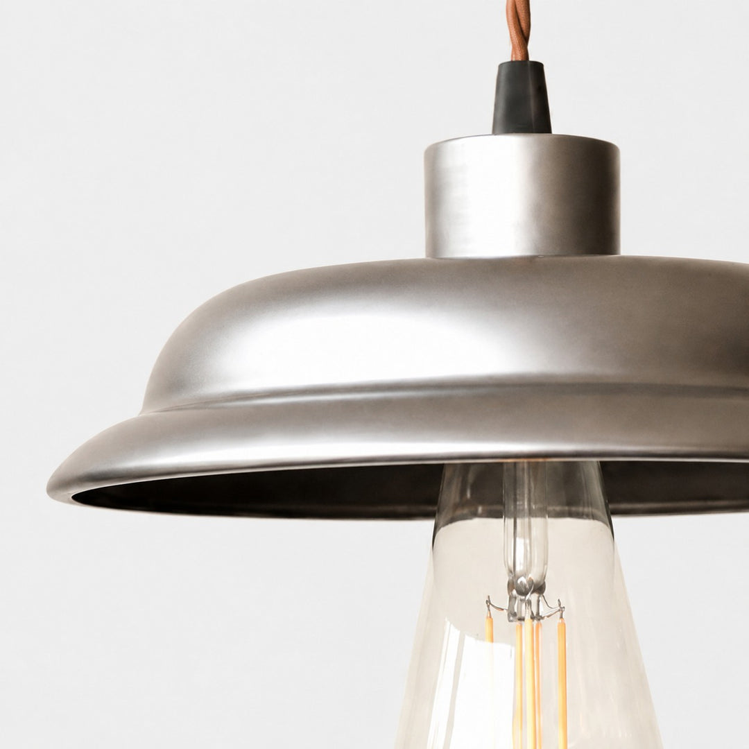 wide disc shade profile and metal finish