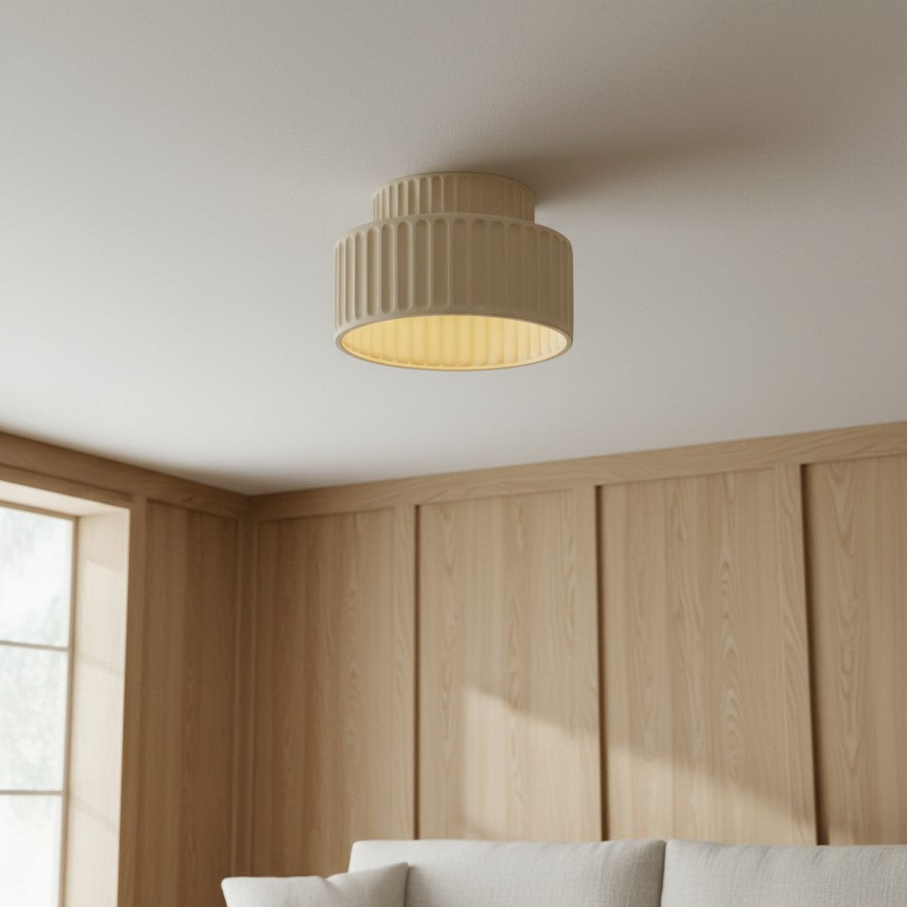 Tierna Schalen-Deckenleuchte zum Einbau - Sanfte skulpturale nordische Form für den Eingangsbereich