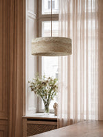 Load image into Gallery viewer, Kairis Travertine Natural Stone Pendant Light - Vintage Style Lighting for Dining and Living Spaces