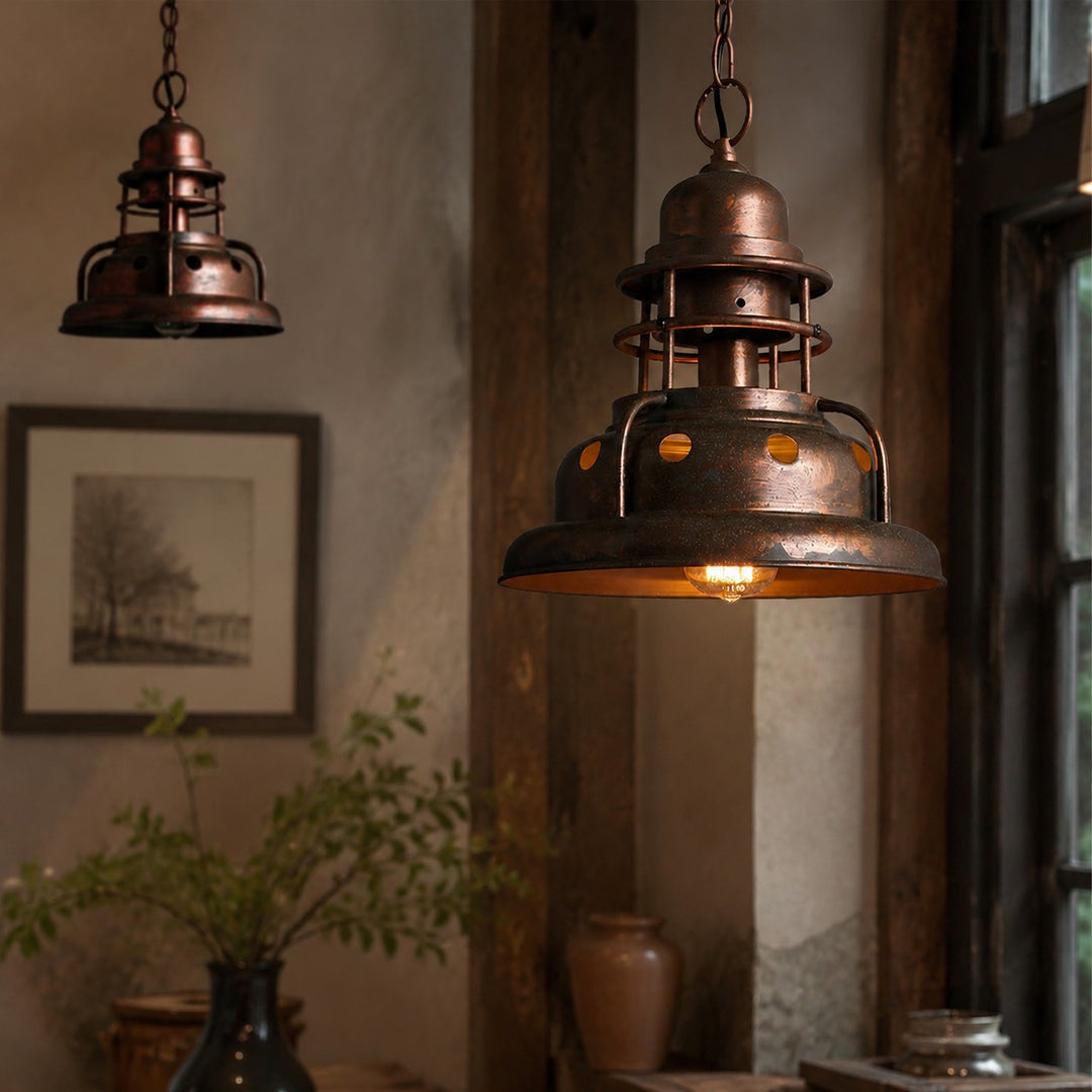 Vintage Industrial Iron Pendant Light