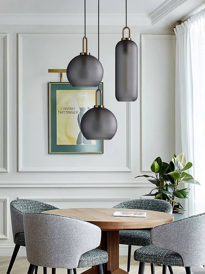 Copper-Plated Glass Plug-In Swag Pendant