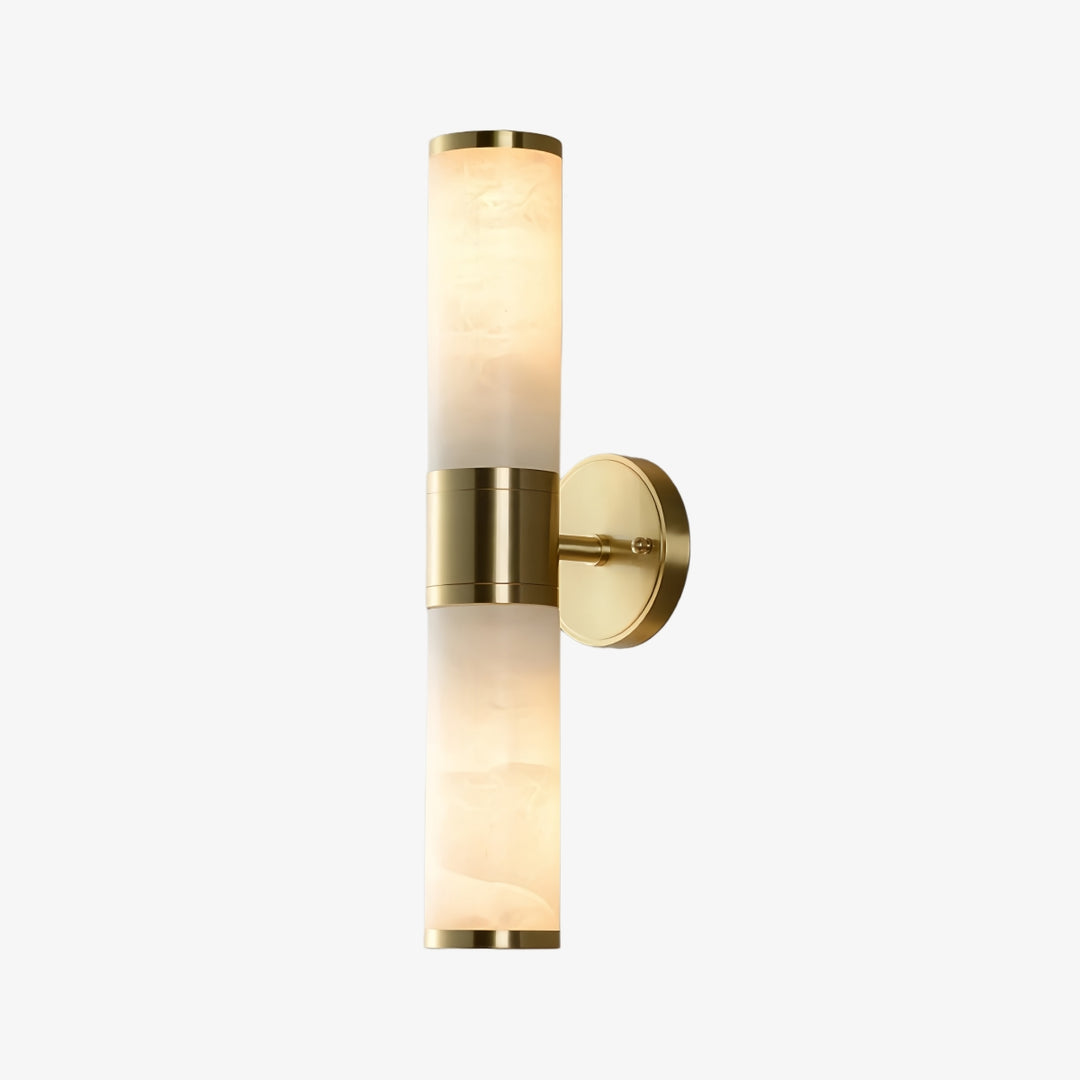 Lampe Murale Moderne Nexorae en Albâtre Sculpturale Design Vertical pour Salon Chambre Couloir