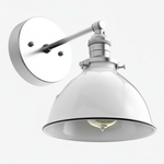 Bild in der Galerieansicht laden, Conique Metal  Wall Sconce - White Metal Shade - Industrial Modern Lighting
