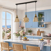 Industrial Glass Pendant Light