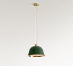 Cargar imagen en el visor de la Galería, Lámpara colgante de campana de metal Forvara: elegante lámpara colgante individual para isla
