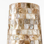 Bild in Gallery-Viewer laden, Close view of beige capiz shell mosaic shade texture