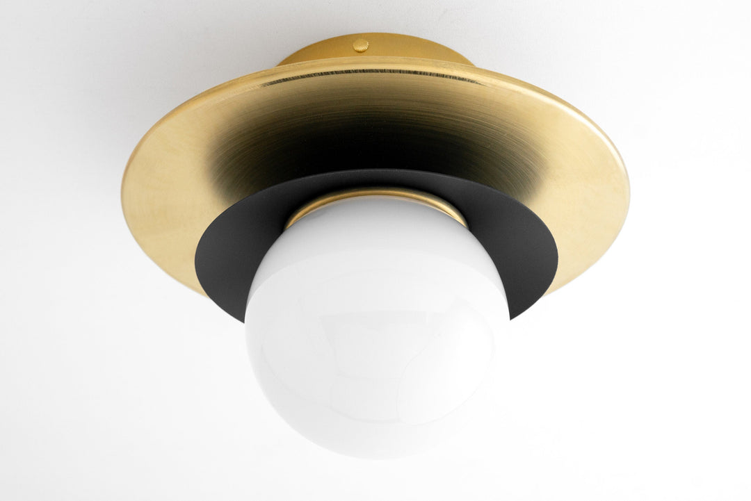 Artivo Modern Layered Globe Ceiling Light with Brass Finish for Living Room, Bedroom and Bathroom