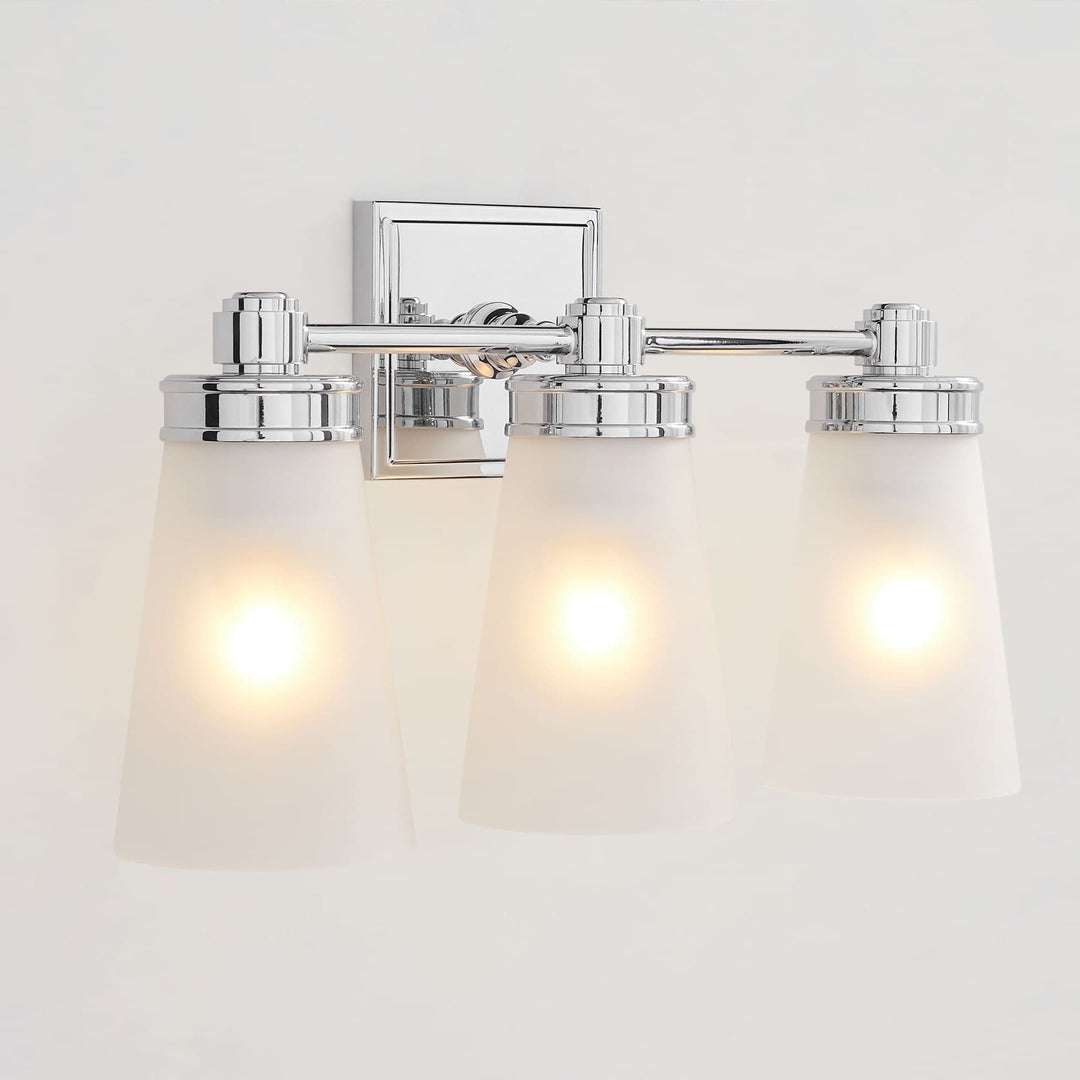 Derlina Glass Cone Wall Sconce - Modern Frosted Glass Shade Lighting