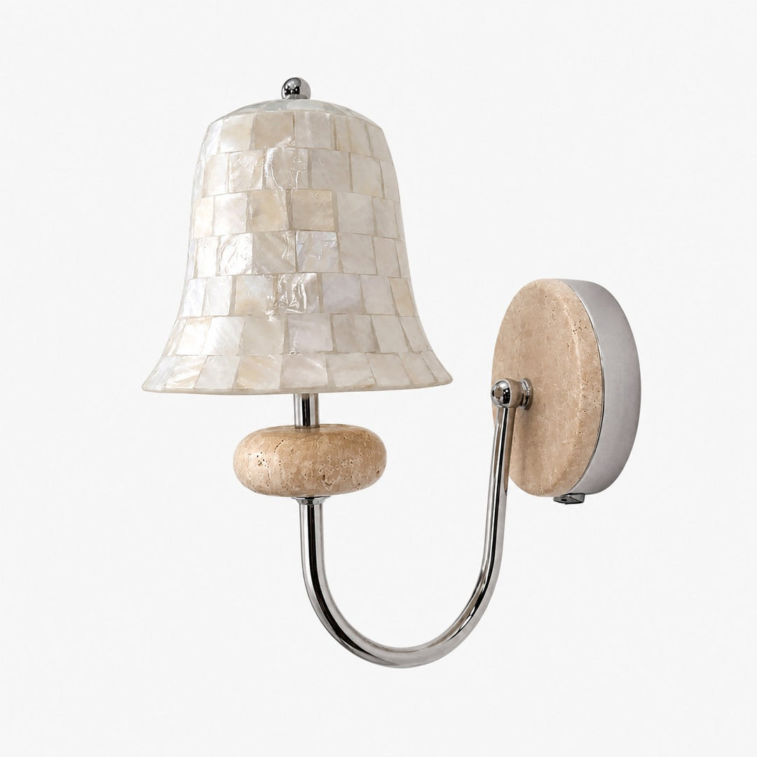 Mother-of-Pearl and Stone Wall Sconce