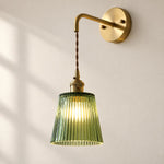 Load image into Gallery viewer, Nordic Brass Colored Glass Wall Lamp
