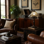 Load image into Gallery viewer, Vintage Tiffany Stained Glass Table Lamp