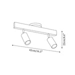 Cargar imagen en el visor de la Galería, Iluminación de riel de madera Merlo
