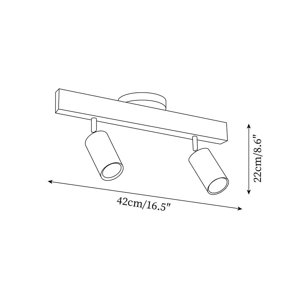 Iluminación de riel de madera Merlo