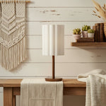 Load image into Gallery viewer, Linbron Wood Base Modern Lamp – Diffused Lighting for Open Living Spaces and Home Offices