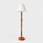 Load image into Gallery viewer, Vintage Solid Wood Floor Lamp with Optional Side Table