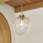 Load image into Gallery viewer, Sterling Minimalist Glass Pendant Collection - Vintage Brass Lighting Design
