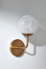 Cargar imagen en el visor de la Galería, Lámpara de pared Pawrior moderna con esfera de vidrio orgánico - Aplique de pared con diseño de nube nórdica
