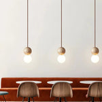 Bild in Gallery-Viewer laden, Travertin Stein Creme Retro Minimalistische LED Pendelleuchte