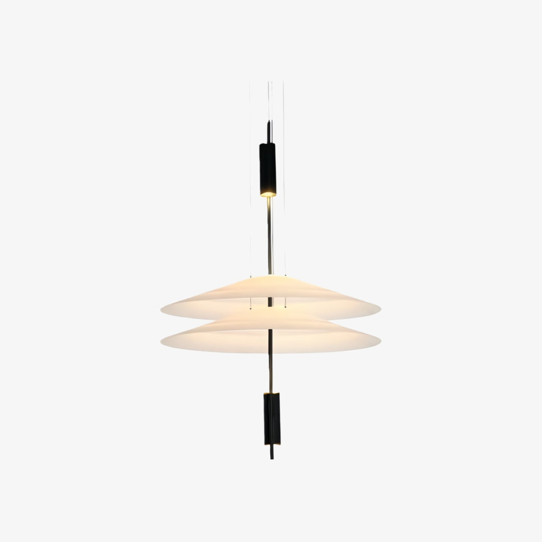 Plumeo Flamingo Mehrschichtige Hängelampe – Schlichtes Leuchtmittel für moderne Wohnzimmer N54