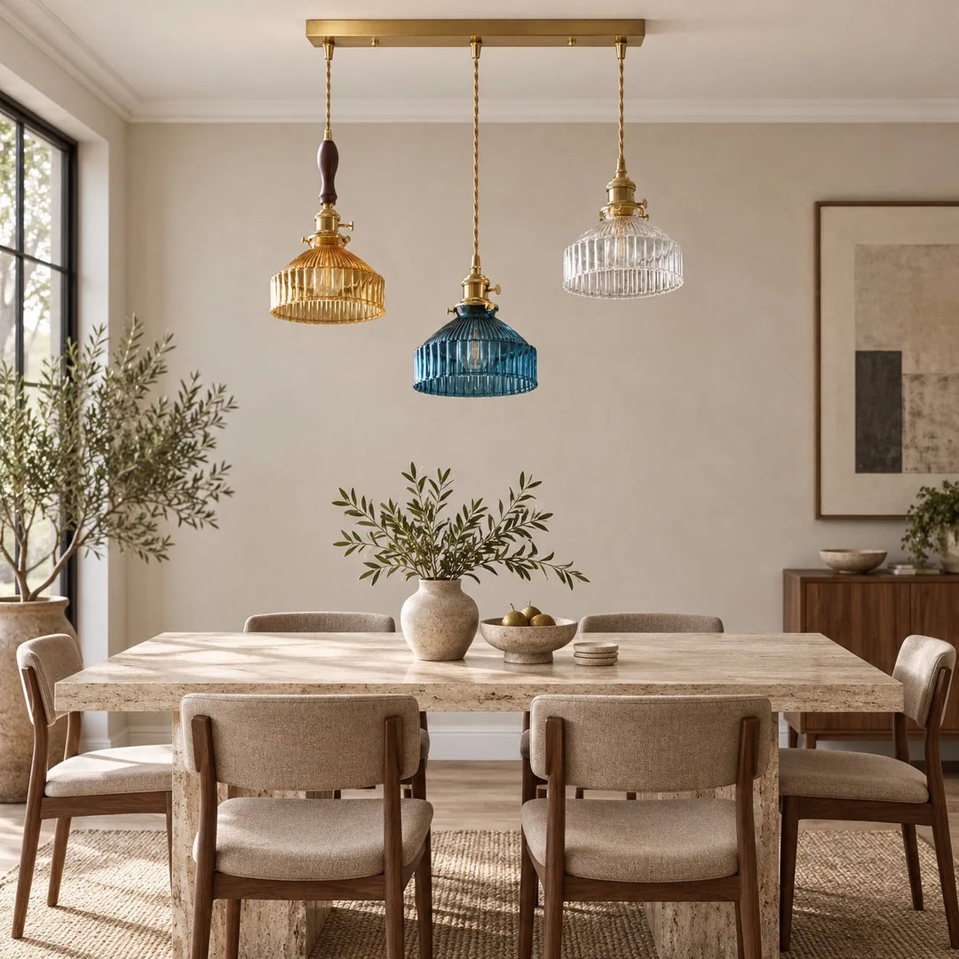 Colored Glass Pendant Light