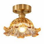 Load image into Gallery viewer, Amber Striped-Flower Ceiling Light