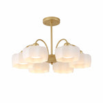 Load image into Gallery viewer, Illuminated 6-light chandelier on a white background; bulbs not included