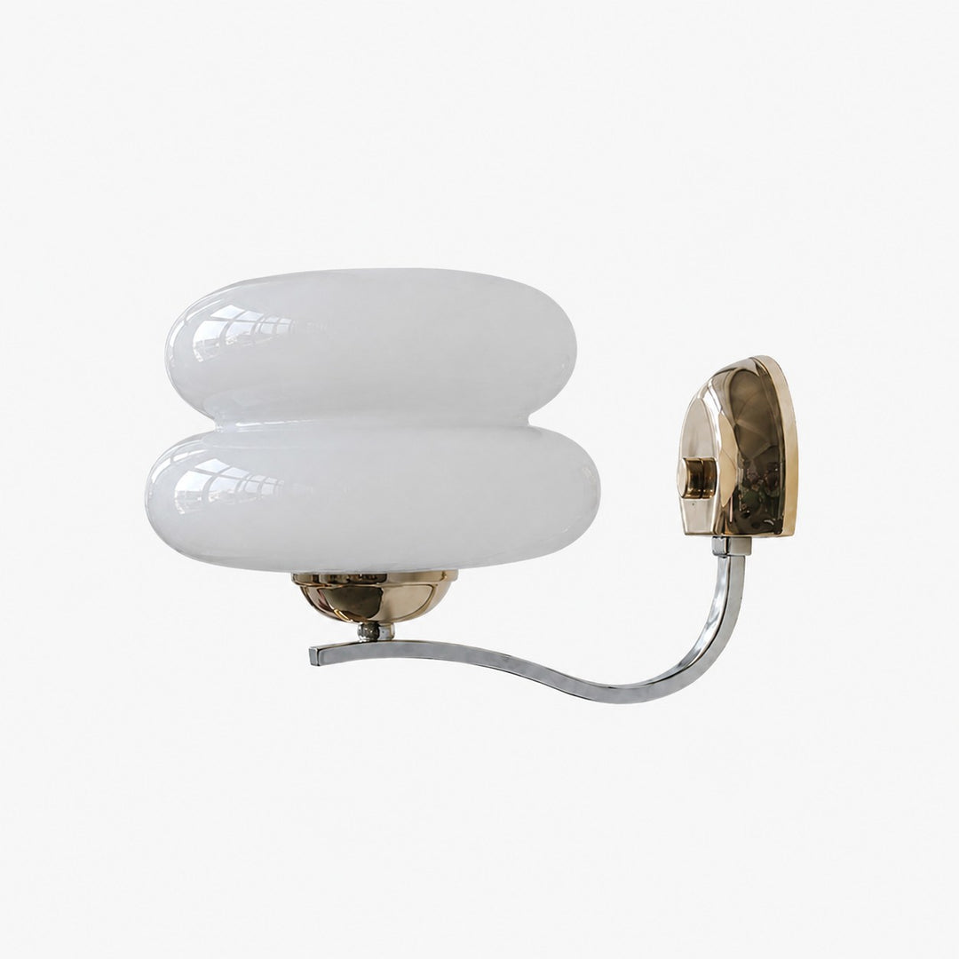 Double Layer Milk Glass Wall Sconce
