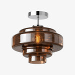 Bild in Gallery-Viewer laden, Koloro Glass Ceiling Light — Layered Rounded Design Lampshade for Hallway or Cloakroom