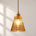 Load image into Gallery viewer, Nordic Brass Colored Glass Pendant Lamp