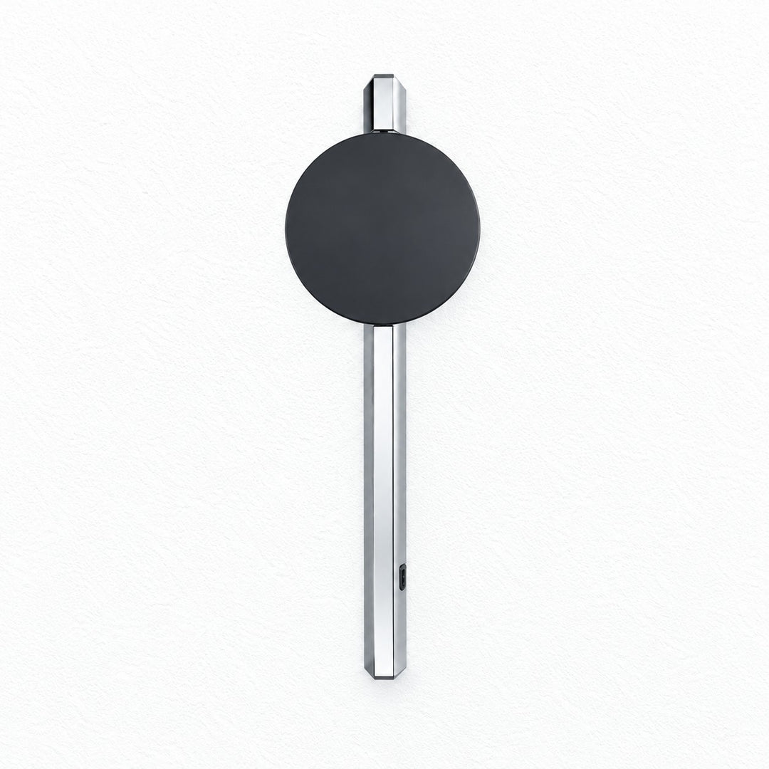 Ripple Head Turning Disc Brushed Metal Wall Sconce