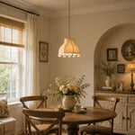 Load image into Gallery viewer, Patchwork Fabric Pom-Pom Pendant Light