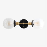 Cargar imagen en el visor de la Galería, Lumio Globe Industrial Vanity Lighting- Modern Double Globe Wall Light
