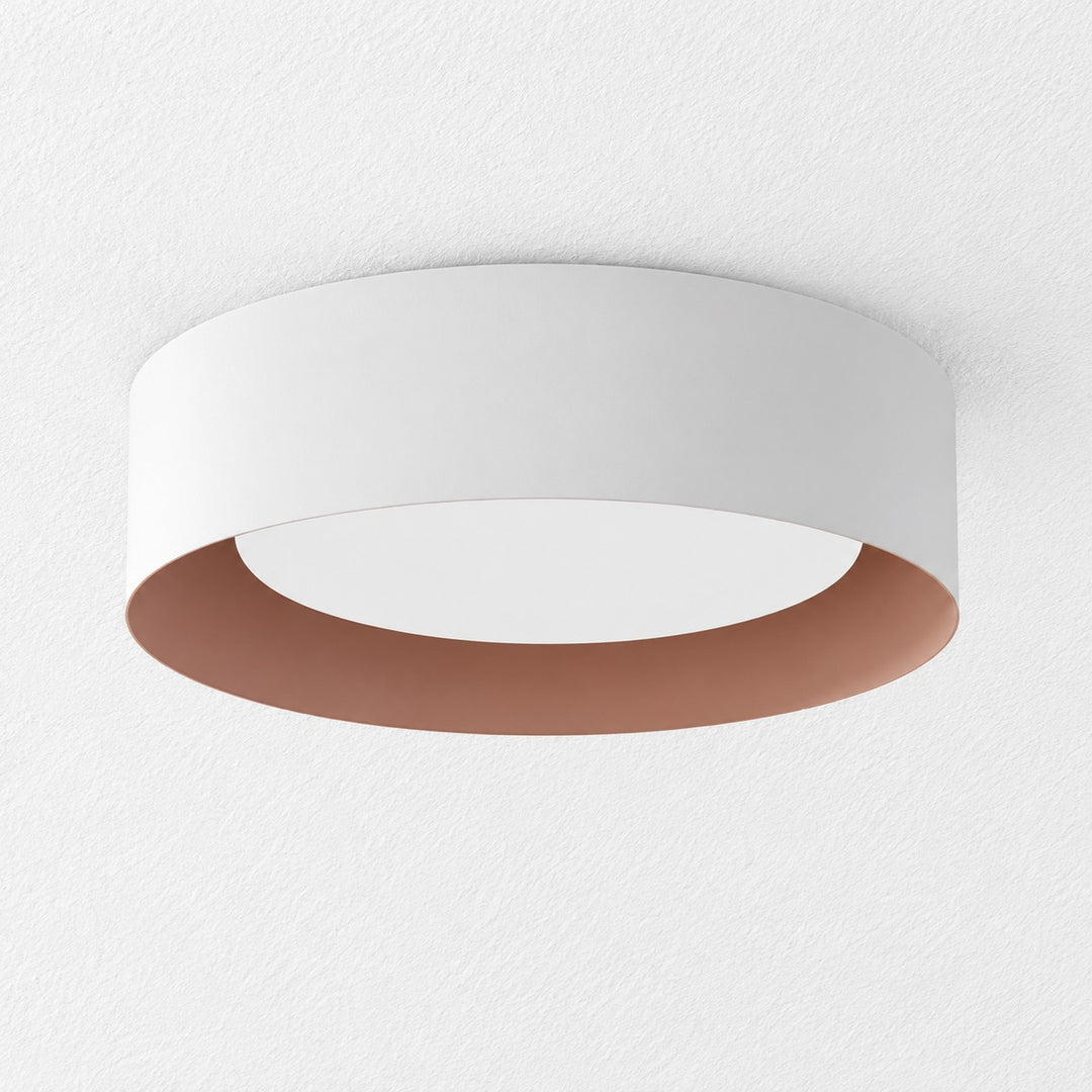 Close Ceiling Diffused Shade Metal Canopy Semi-Flush Mount