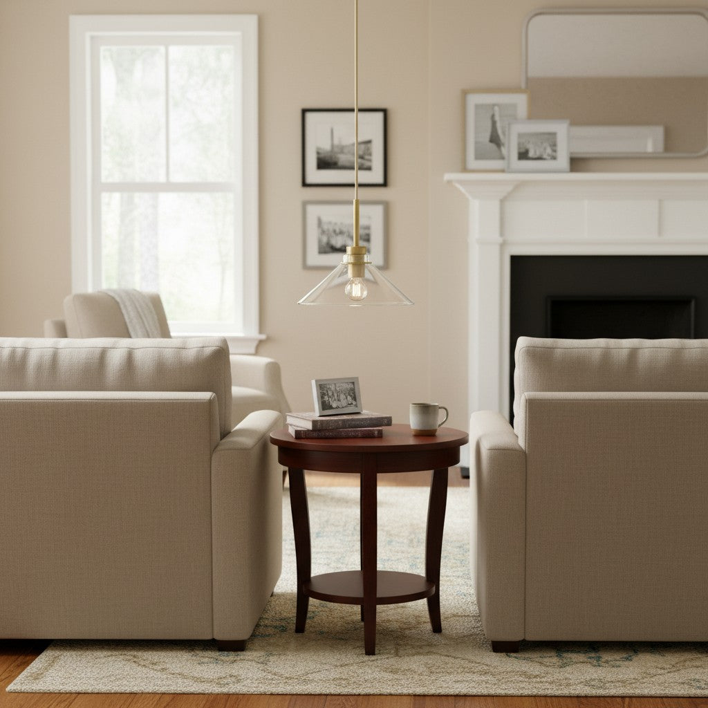 Aurenza Modern Farmhouse  Cone Pendant Light – Dimmable Kitchen and Entryway Lighting