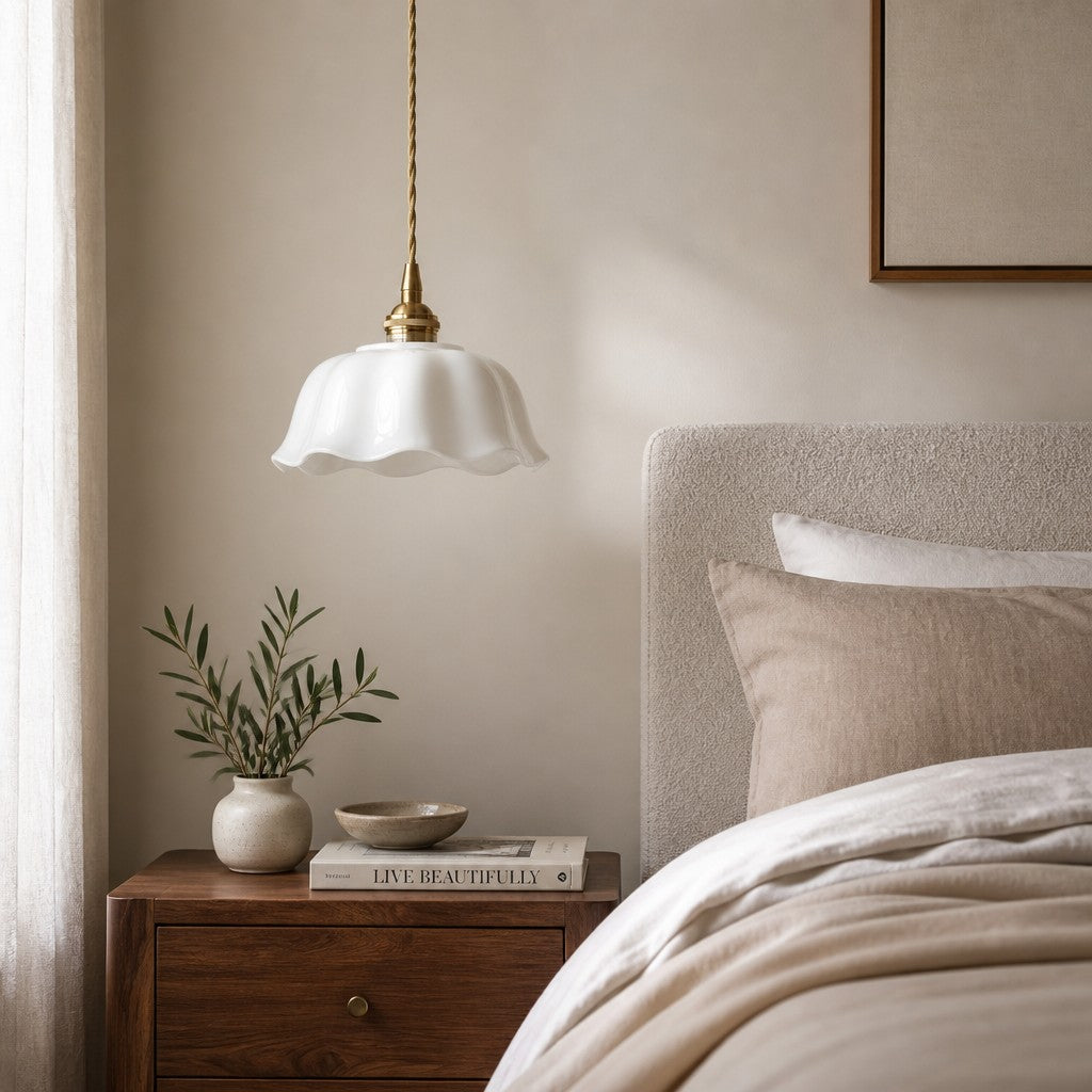 Cienax Mid-Century Flower Ceramic Pendant Light — Suitable for Kitchen and Living Room