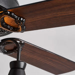 Cargar imagen en el visor de la Galería, Rustic Wood Ceiling Fan with Light