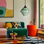 Charger l'image dans la visionneuse de galerie, Sanenos Gradient Glass Pendant Light – Retro Geometric Design