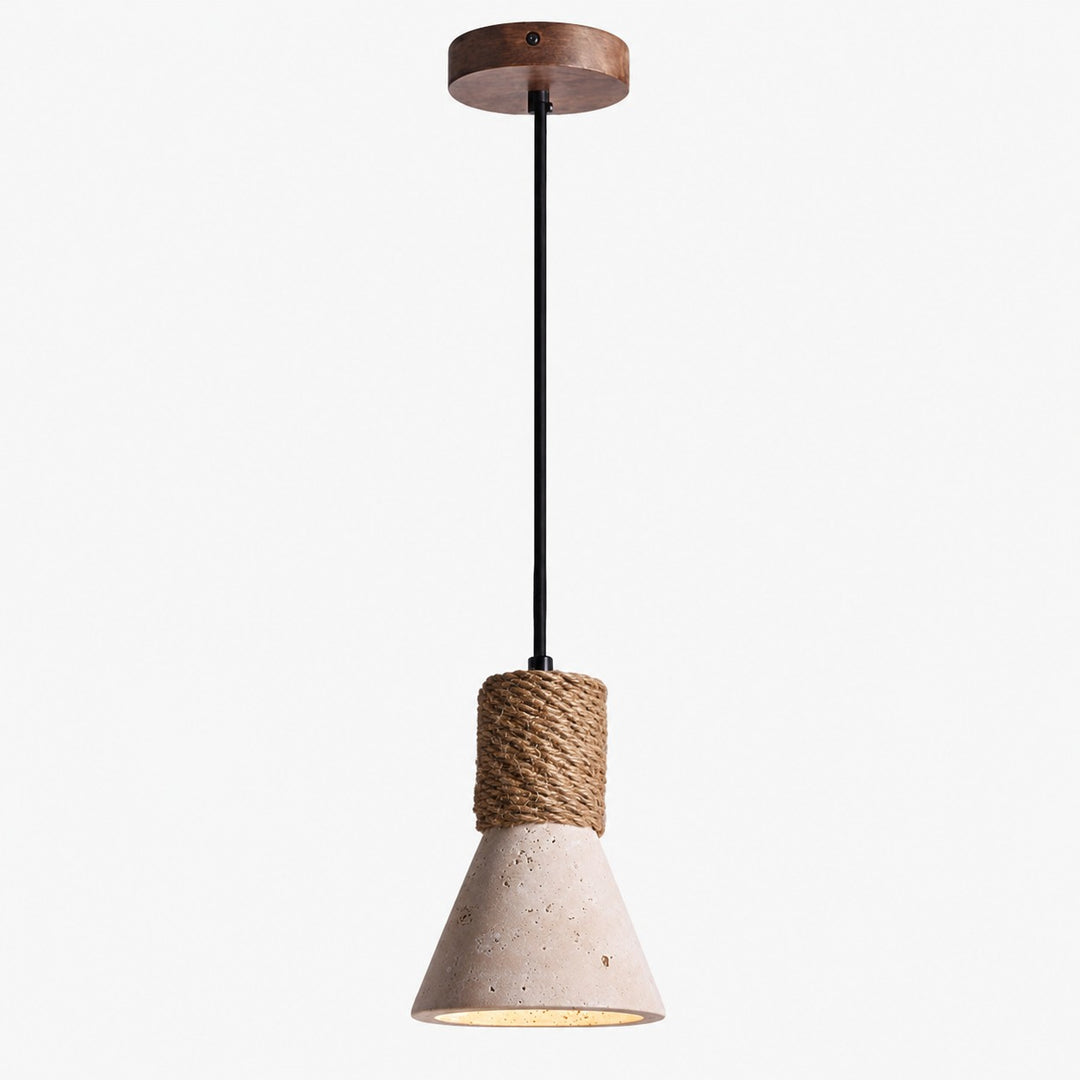 Wabi Sabi Stone Pendant Light, Warm LED Ceiling Lamp for Bedroom, Dining Bar and Kitchen Island