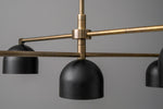 Load image into Gallery viewer, Farmhouse Chandelier – Mid Century Brass Swing Arm Chandelier For Living Room
