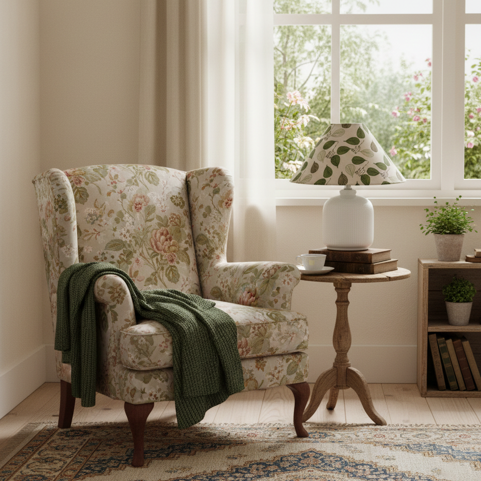 Lampe de table florale evergreen – Éclairage d'ambiance décoratif moderne et minimaliste pour salon