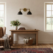 Conique Metal Vintage Dual Shade Wall Sconce – Farmhouse Style Lighting for Bathroom & Hallway