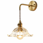 Bild in Gallery-Viewer laden, Small Clear Striped-Flower Cord Wall Lamp