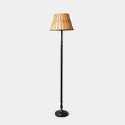 Handwoven rattan shade floor lamp product view