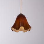 Charger l&#39;image dans la visionneuse de galerie, Bellina Wave-Edge Glass Pendant Lamp — Organic Contemporary Style for Dining &amp; Living
