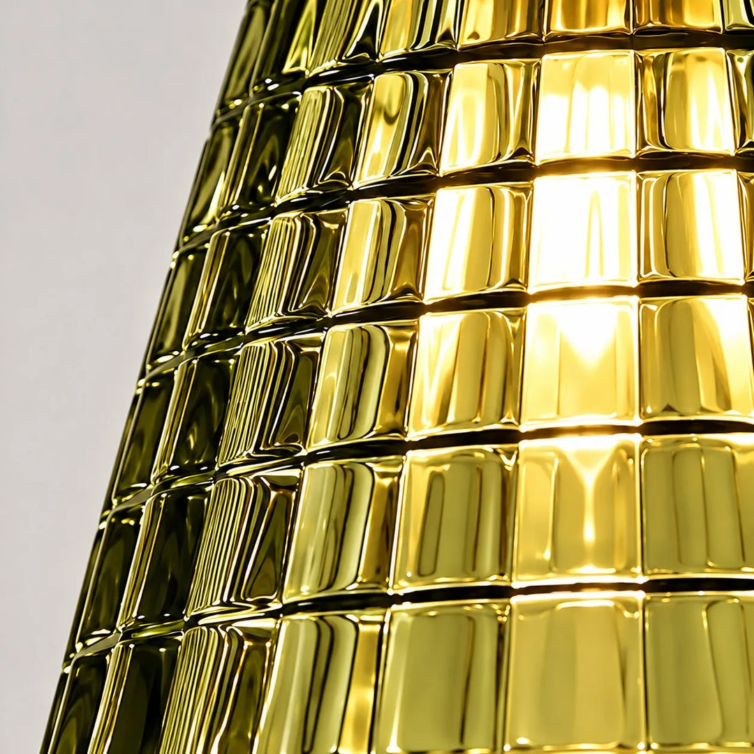Nordic Brass Colored Glass Pendant Lamp