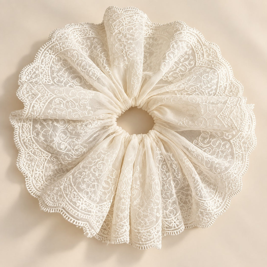 Vintage Lace Lamp Shade Covers with Bows, Pearls & Floral Details