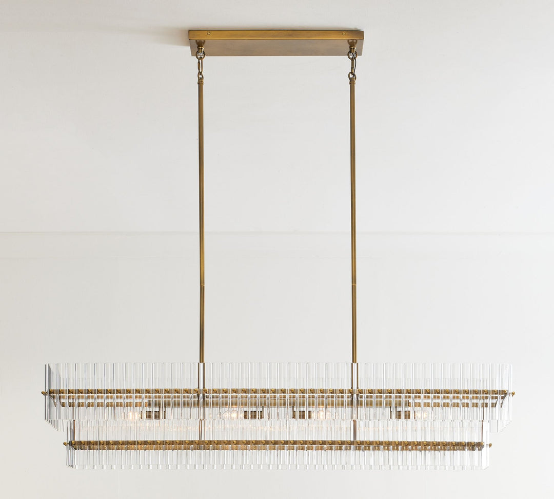 Lámpara colgante de cristal Lumora: estilo moderno de araña de cristal