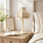 Load image into Gallery viewer, Embroidered Floral Ruffle Table Lamp