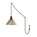 Bild in Gallery-Viewer laden, Natural Wood And Glass Plug-In Pendant